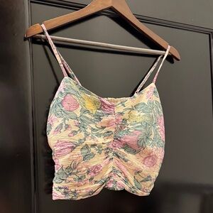 Floral Ruched Camisole Top w/Bottoms {NWT}